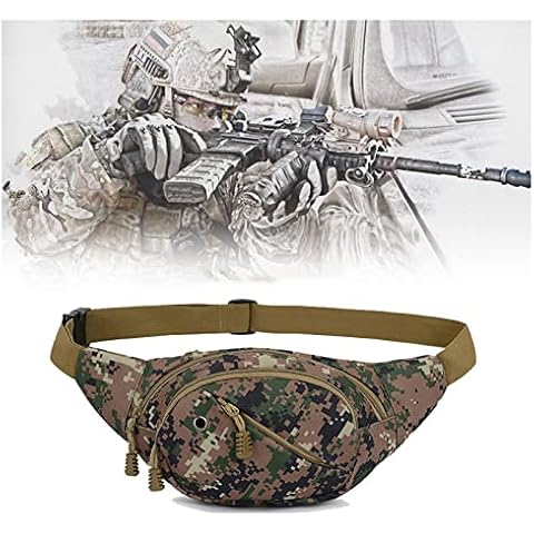 Waterproof Fanny Pack For Men Hiking Waist Pack Bag Sports Outdoors Adjustable Strap Leisure Camping Backpacks and Casual BagsTraveling Running Cycling Walking,E Cover