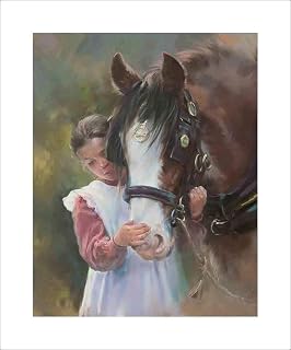 Girl with a Clydesdale – by Jacqueline Stanhope. A signed and numbered limited edition print on 330gsm fine art paper.