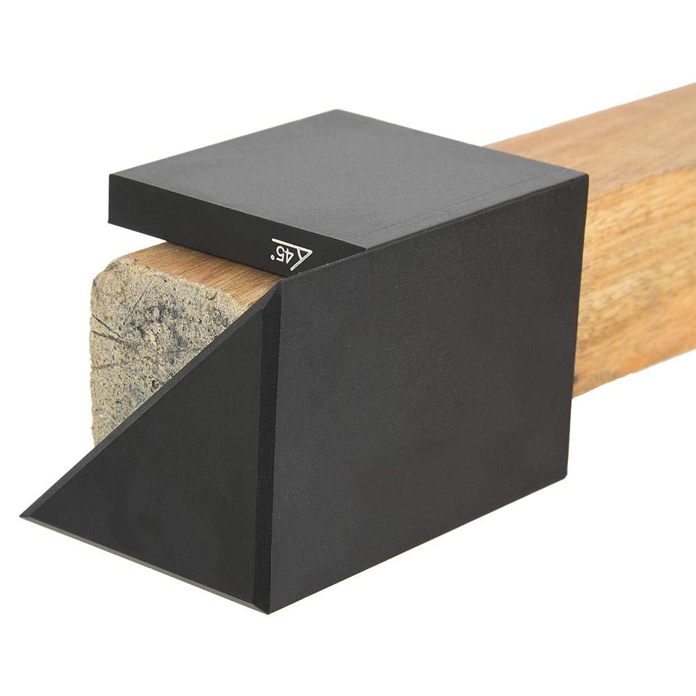 Vikye Scriber di disegno, lega di alluminio nera Angolo centrale di 45 gradi per lavorazione del legno e decorazione