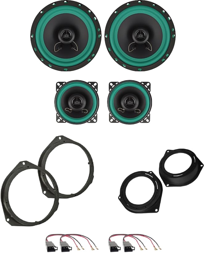 IPNOSIS Kit 4 Casse IP-01165 + IP-01100 per Fiat Punto 2 Serie (188) - Grande Punto - Punto Evo (199) con 2 Supporti Anteriori, 2 Supporti Posteriori e 4 Connettori