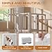 Citylife 8-TLG Welpenauslauf 75cm hoch, Hundelaufstall faltbar mit Tür, XXL Hundegehege Wohnung, Laufgitter für Hunde, Katzen, Kaninchen, Kleintiere, Transparent,120LX120WX75HCM
