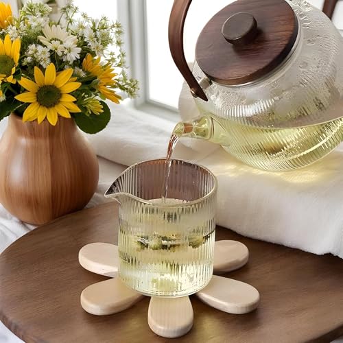 Dessous de plat en bois décoratifs, set de table premium pour cuisine - 3