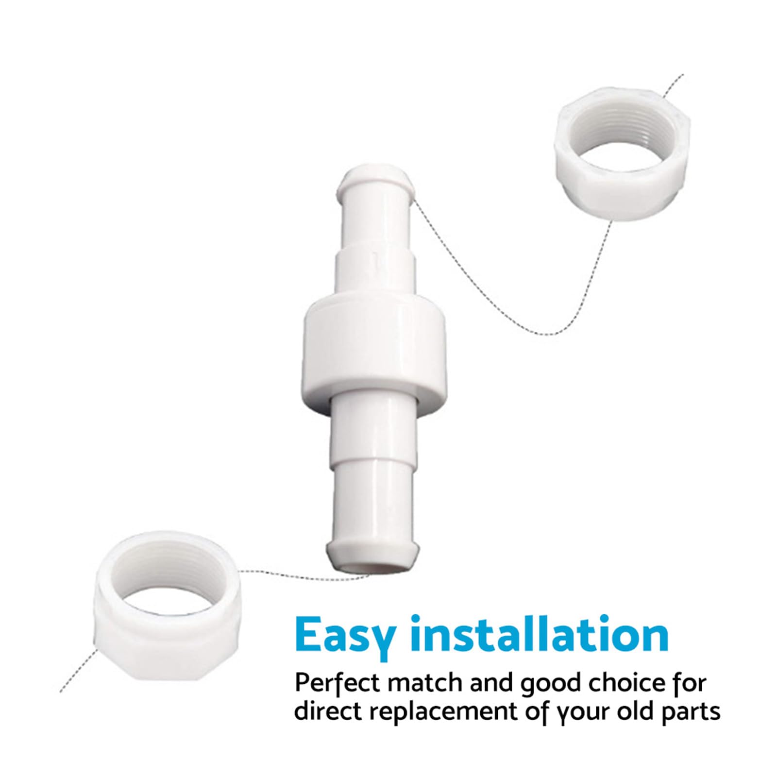 ALINREDBX 2 Pack Pool Cleaner Hose Ball Bearing Swivels D15 D20 Compatible with Zodiac Polaris 180 280 380 480 3900 Pool Cleaner Hose Swivel Pool Cleaner Replacement Parts