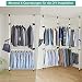 Yosoo Carril de Ropa de Acero Resistente,Bastidor de Ropa Altura Ajustable 246-320cm