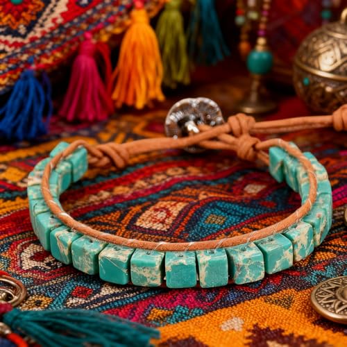 Image of 7 Chakra Bracelet Bohemian Handmade Leather Wrap Healing Protection Natural Stone Yoga Beaded Bracelets Boho Friendship Jewelry