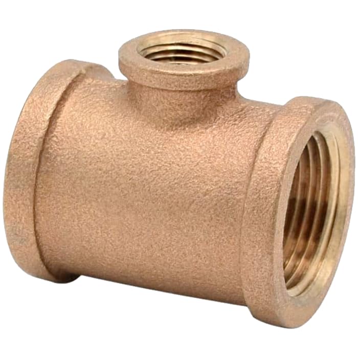Té sans plomb 3/4" en bronze réducteur pour une eau saine et pure