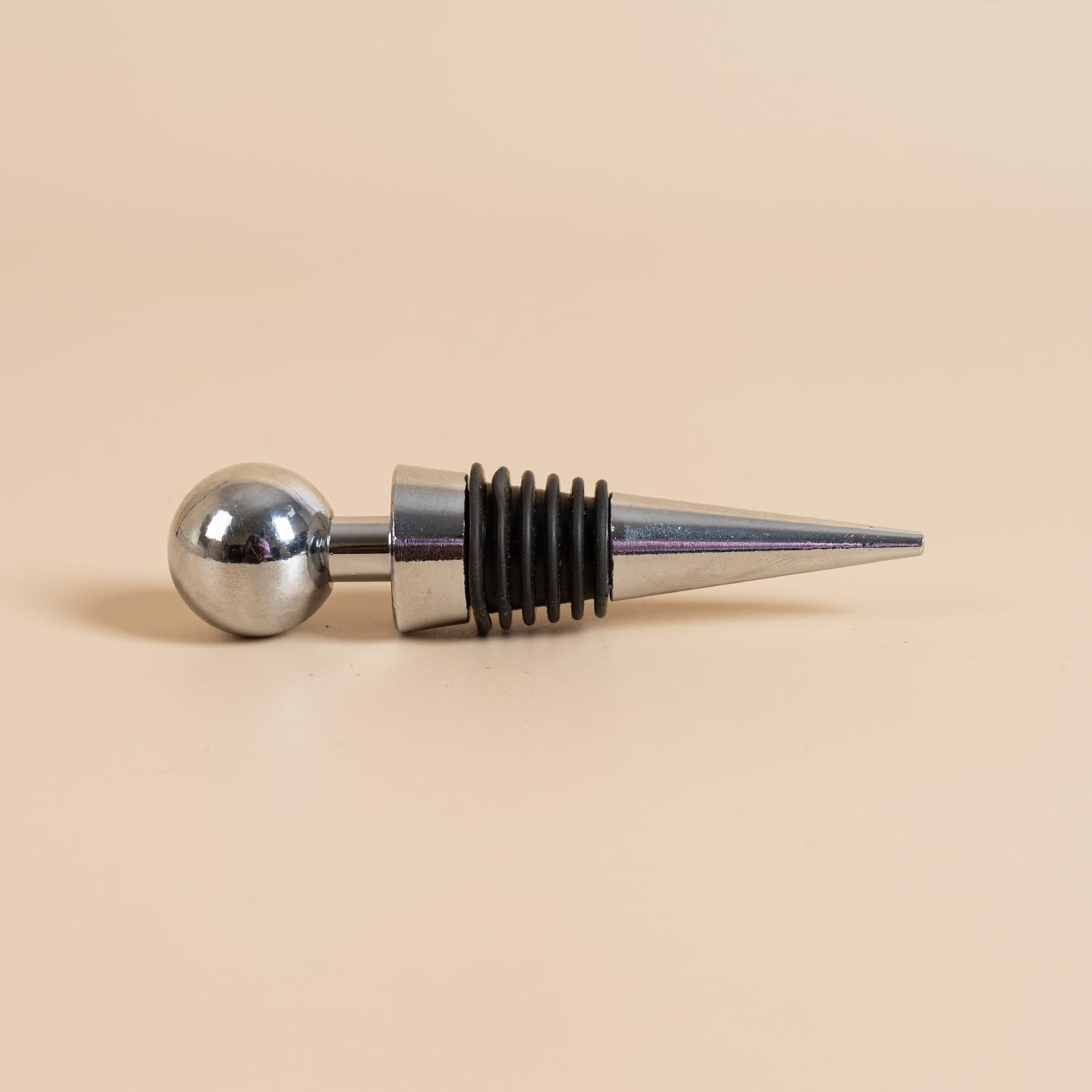 Swadeshi Desire™ Stainless Steel Wine Bottle Stopper – Reusable, Leak-Proof & Airtight Seal – Fits Most Wine, Champagne, and Beverage Bottles – Sleek Modern Design for Home Bar & Kitchen