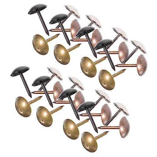 Housoutil Decorative Furniture Tacks 200pcs Retro Bubble Nails Upholstery Nails Metal Upholstery Pins Sofa Nail Antique Furniture Tacks Black Decorative Push Pins