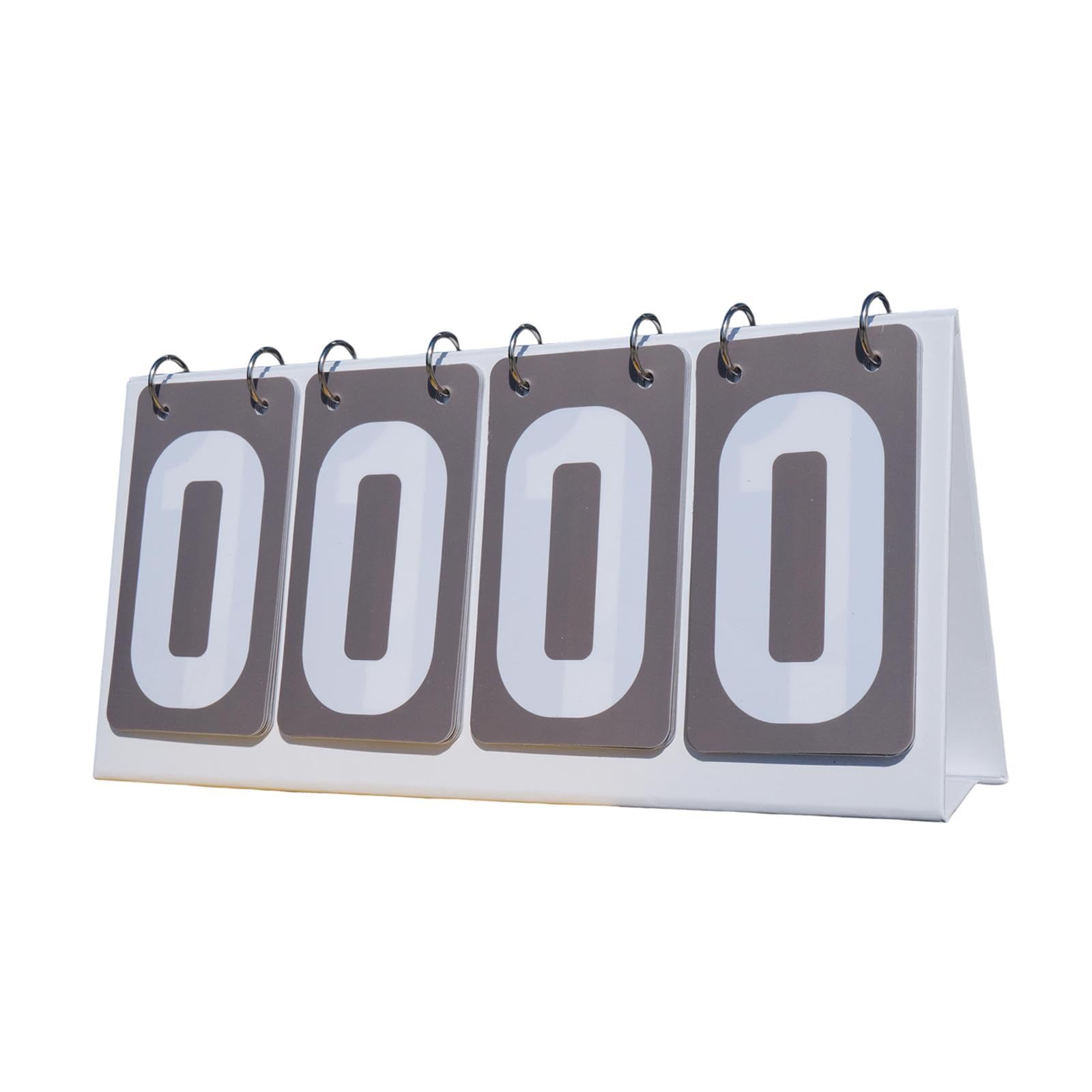 Menolana Score Counter for Sports Events, Compact Flip Score Board with 4 Digits for Outdoor Baseball, Gray
