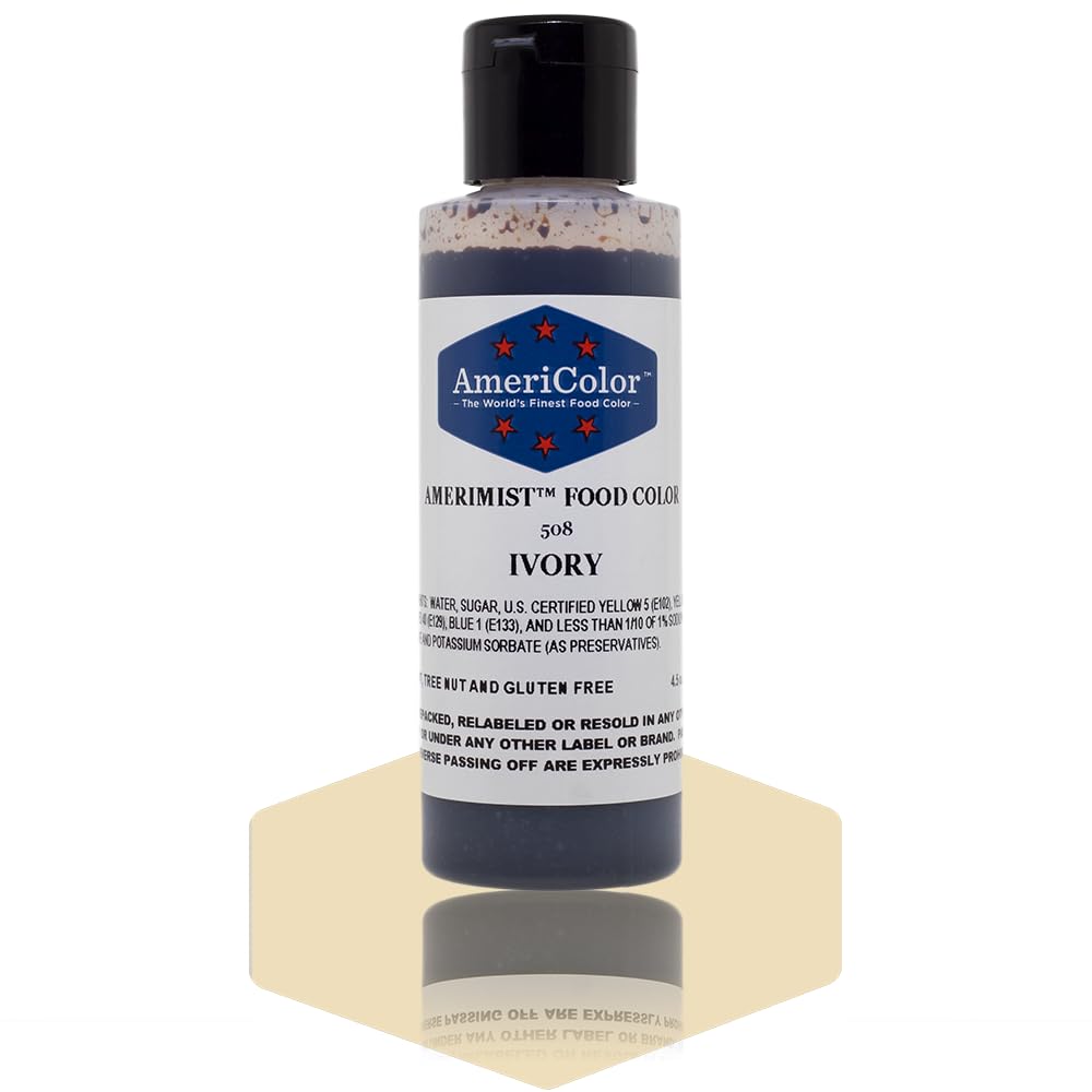 AmeriColor AmeriMist Ivory Airbrush Food Color, 4.5 oz