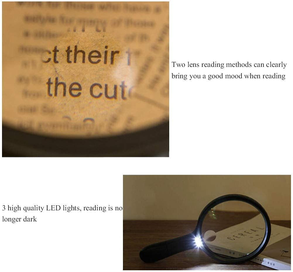 Magnifyiglasses Lenti di ingrandimento Readimagnifier Lente di ingrandimento Portatile Lente di ingrandimento illuminata Portatile Lente di ingrandimento oversi