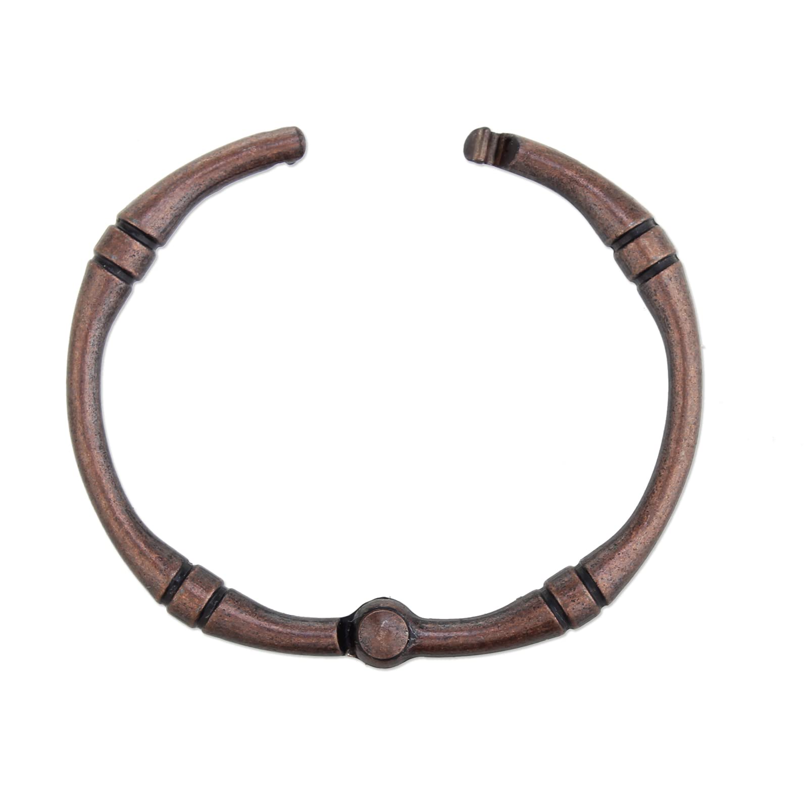 Set Di 12 Anelli Per Tenda Da Doccia In Metallo Nero, Doppio