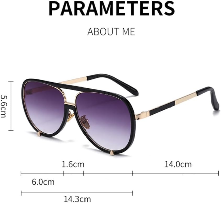 Oversized Women's Sunglasses Fashion Big Frame Double Bridges Sun Glasses Ladies Traveling Luxury Men Shades
