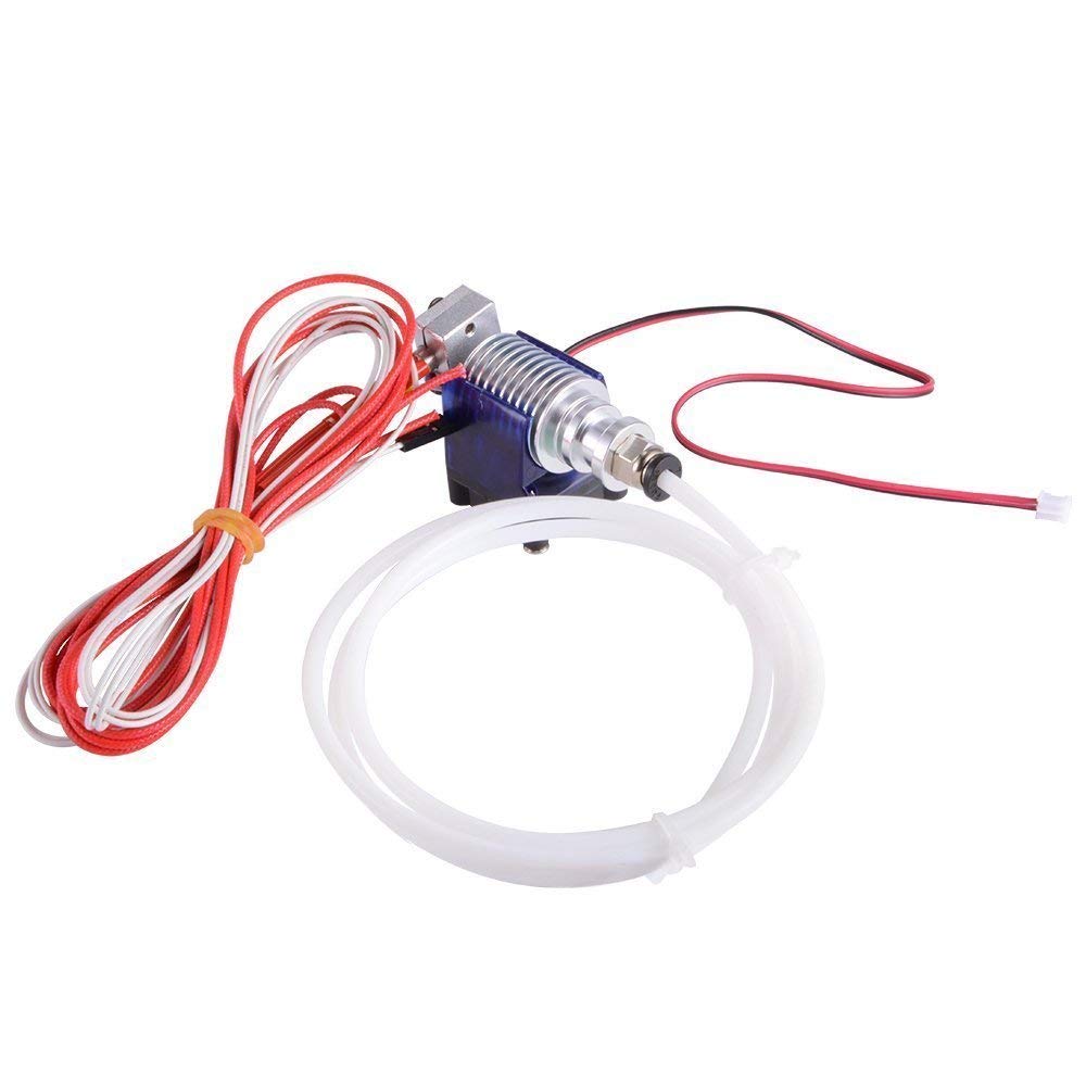 DollaTek Metalowa g?owica J-Head V6 Hot End do drukarki 3D 1,75 mm filament Bowden wyt?aczarka 0,4 mm dysza Kossel Mini Prusa i3