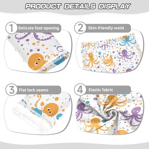 Colorful Octopus Bubble Girls Leggings Soft Stretch Workout Yoga Dance Pants for Kids Casual Tights3