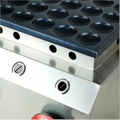 XBHKEJI Mini Dutch Pancake Baker Maker Eisenmaschine, 50 Löcher LPG Gas Antihaft-Waffeleisen, Takoyaki Grillpfanne Octopus Ball Muffin Maker für den privaten oder gewerblichen Gebrauch – Bild 7