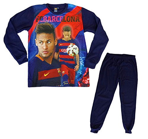 FC Barcelona Geschenk-Box für Jungen, Pyjama Neymar Junior, offizielle Kollektion, Kindergröße, blau - blau - Größe: 6 ans