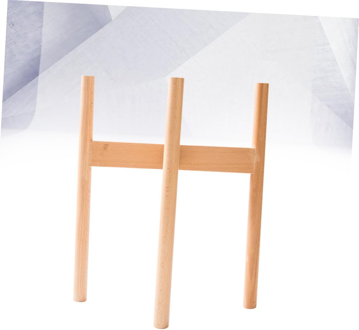 Solid Wood Flower Pot Rack for Indoor Balcony Modern Simple Wooden Plant Stand with Natural Wood Small Storage Shelf for Living and Home Decoration