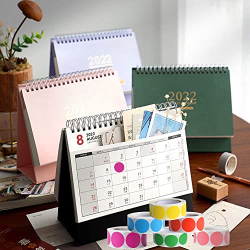 Tindobewan 3000 Pieces 1 Inch Round Color Coding Labels Writable Circle Dot Labels Self Adhesive Color Round Stickers For Inventory Home Organize, File Classification(6 Rolls, 6 Colors) #TOP3