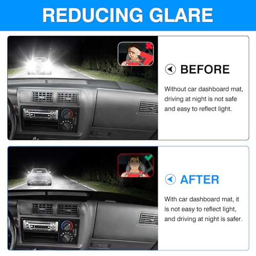 Image of Autorder Dashboard Cover Mat for 1989-1994 Ford Ranger / 1991-1994 Mazda Navajo & Ford Explorer / 1989 1990 Ford Bronco II Accessories Dash Cover Upgrade Velvet Dash Mat Sunshade Glare UV Rays Protector