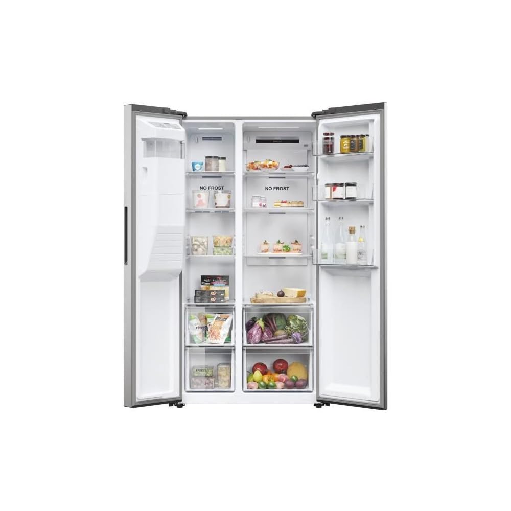 Réfrigérateur américain - HAIER - HSOGPIE9183 - Classe E - 515 L (337+178) - 40 dB - Gris