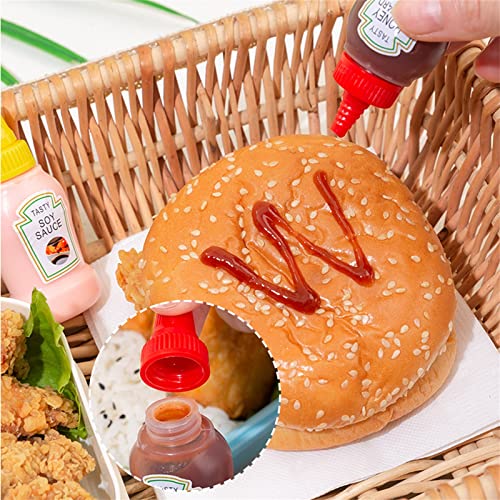 4 Pcs Condiment Squeeze Bottles Leakproof Small Plastic Sauce Dispenser - image 2