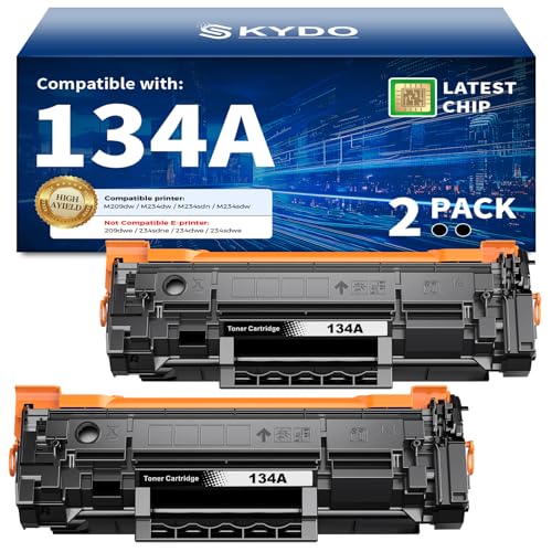 Image of 134A Black Toner Cartridge with Chip Compatible for HP W1340A M234dw M209dw | High Yield 134A W1340A 134X Toner Work for HP LaserJet Pro M209dw M234dw M234sdw M234sdn Ideal for home & office (2 Pack)