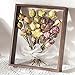 4pcs Deep Shadow Box Display Cases, Double Acrylic Shadow Boxes, Wooden Dried Flower Frame, Decorative Floating Photo Frame for Home Decor (Brown)