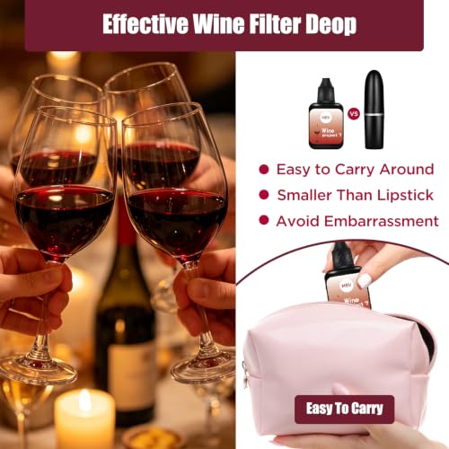 Image of Wine Filter Drops, Natural The Wine of Purifier Drops for Red and White Wine, Removes Histamines and Sulfites