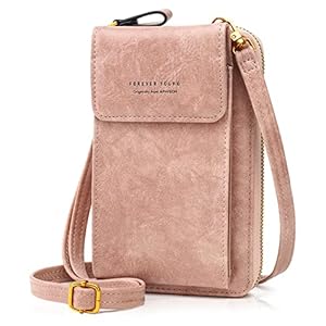 YOVIEE Mobiele telefoonhoes om om te hangen, RFID-portemonnee voor dames, mobiele telefoon, schoudertas, dames, veganistisch leer, telefoontasje met portemonnee om om te hangen, voor mobiele telefoons onder 6,5 inch