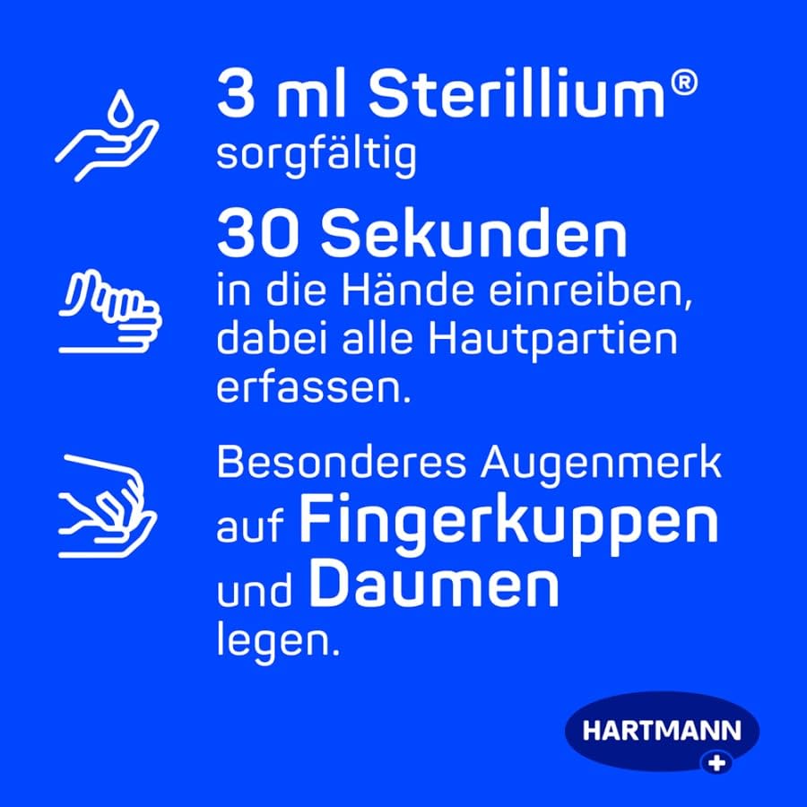 Bode Sterillium Classic Pure Händedesinfektionsmittel, farbstoff- und parfümfrei, für hygienische Handdesinfektion, 3 x 1000 ml