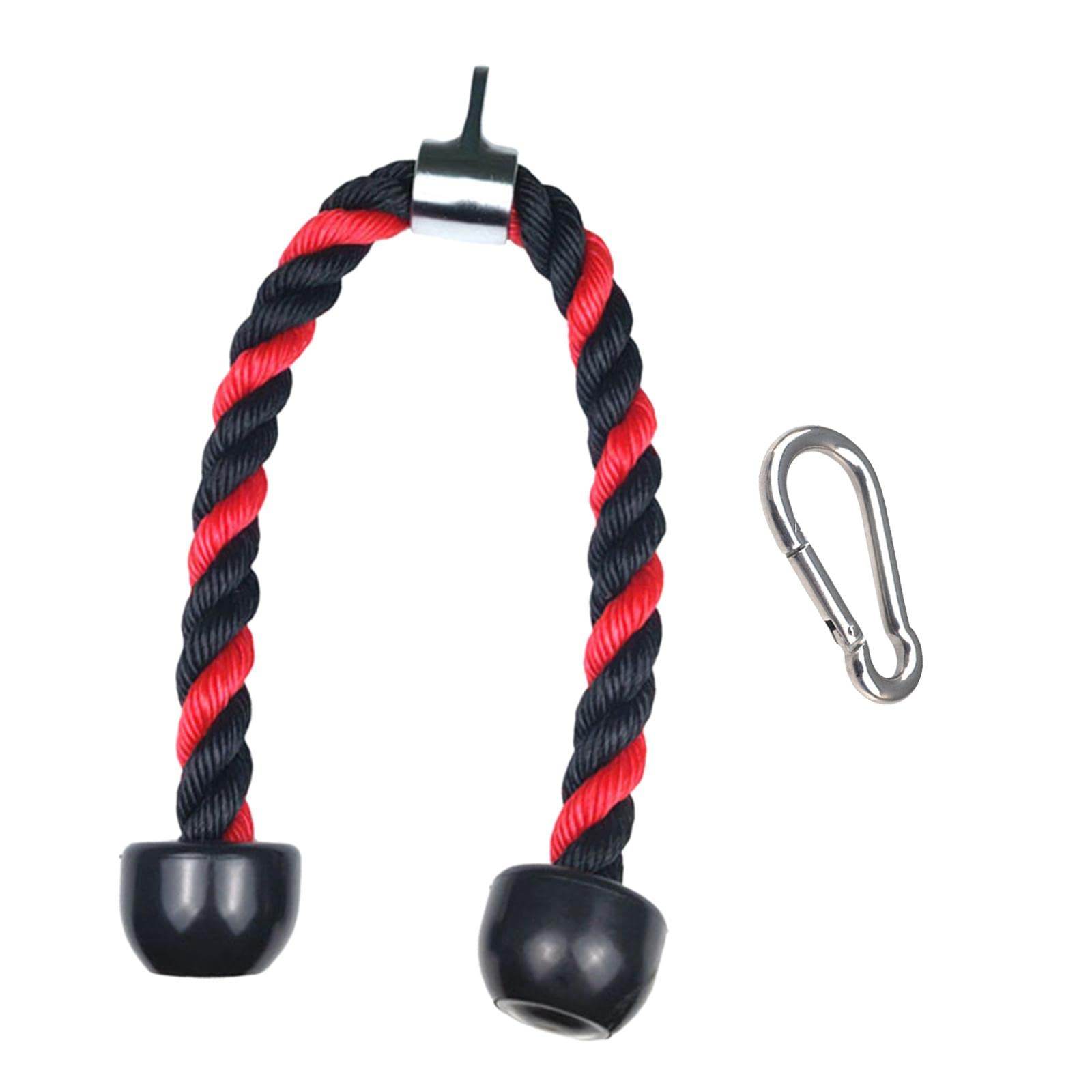 Corda tricipite Pull Down con moschettone, per esercizi di allenamento, 120 cm, con moschettone