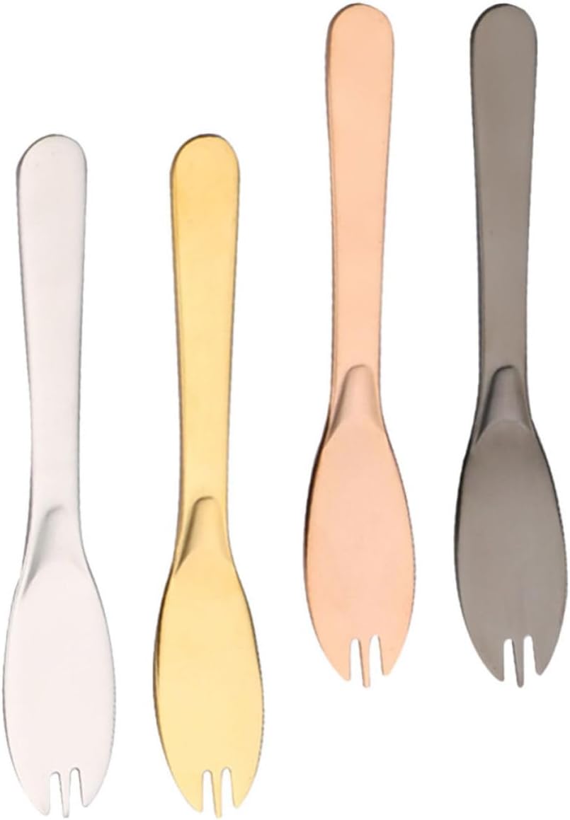 Amosfun Stainless Steel Butter Knife 4pcs Cheese Cutter for Cake Cream