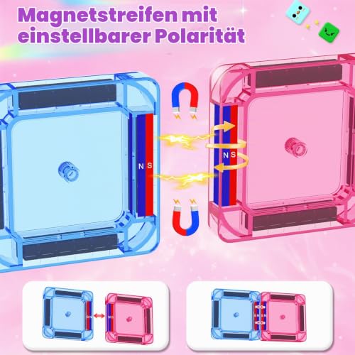 Coodoo 40 Mini Magnetische Bausteine Reise Set, STEM Magnetspielzeug Kinder – Ansicht 4