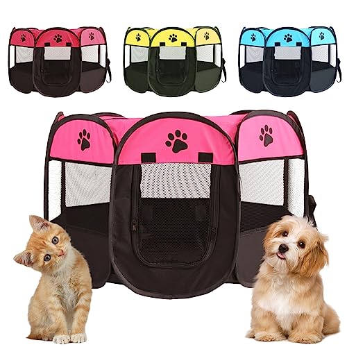 Recinto per Cani da Interno, Recinzione per Cuccioli 74x74x43cm Gabbia per Cani Recinto per Gatti da Interno, Box per Cucciolo Gattini Conigli