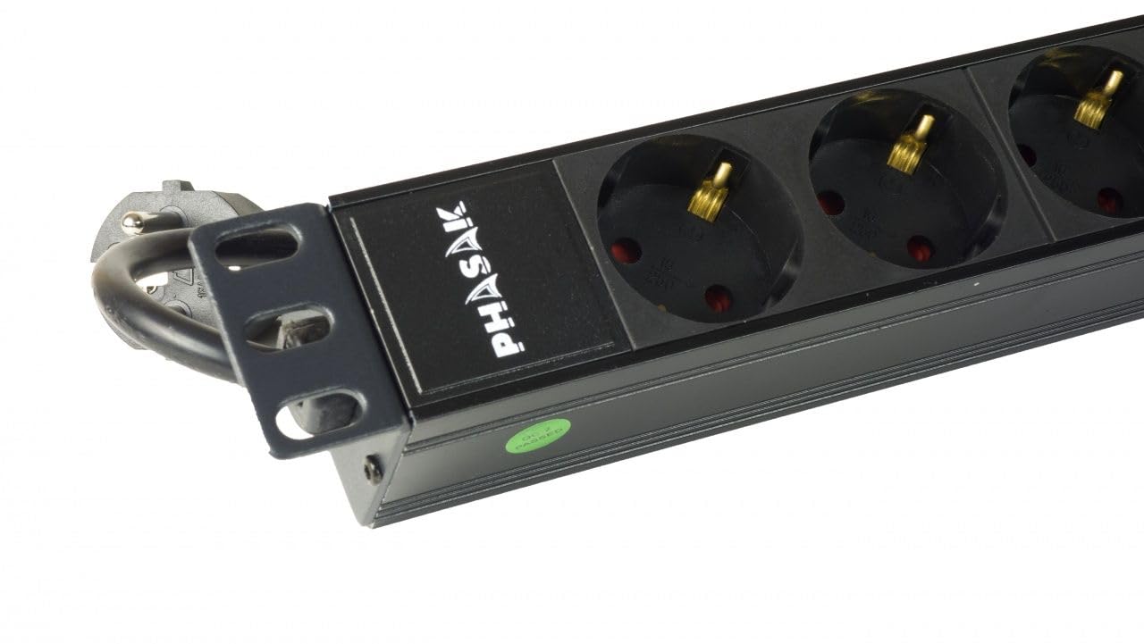 Regleta Phasak BNS 3518/ 8 Tomas de Corriente/ Cable 1.5m/ Negro
