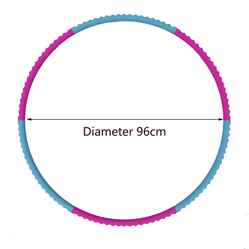 Cerchio di fitness Sfera di massaggio + Hula Hoops for adulti e adolescenti, 2.6kg ponderata fitness Hula Hoop for adulti, rimovibile Schiuma Hula anello, Hoola Hoops Donna Vita Trainer vita sottile S