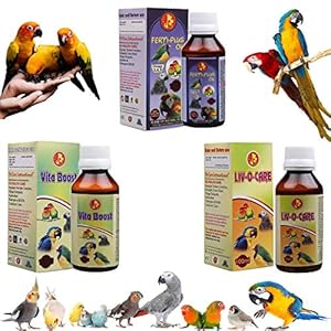 Pet Care International (PCI) Combo Vita Boost, Liv-O-Care, Ferti Plus || Provide Essential Vitamins & Minerals for Healthy Bird Healthcare || 30ml