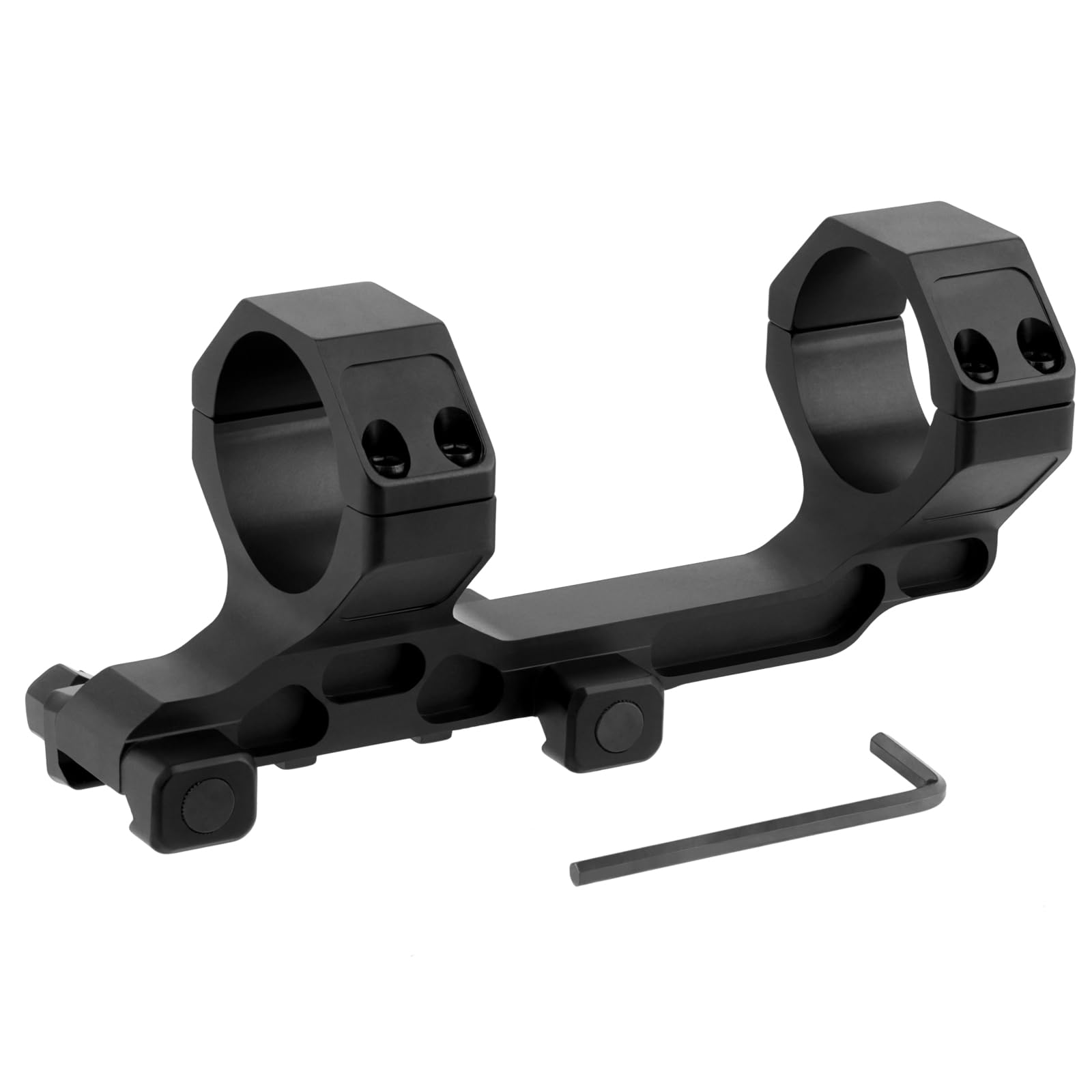 Anelli di montaggio per telescopio monoculare da 34 mm/1,34 '' Telescopio ad alto profilo da 4,1 cm Adattatore per montaggio ad anello in alluminio anodizzato nero offset doppio anello