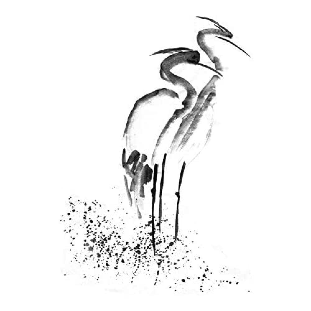 Wee Blue Coo Heron Ink Drawing Unframed Art Print Poster Wall Decor 12x16 inch