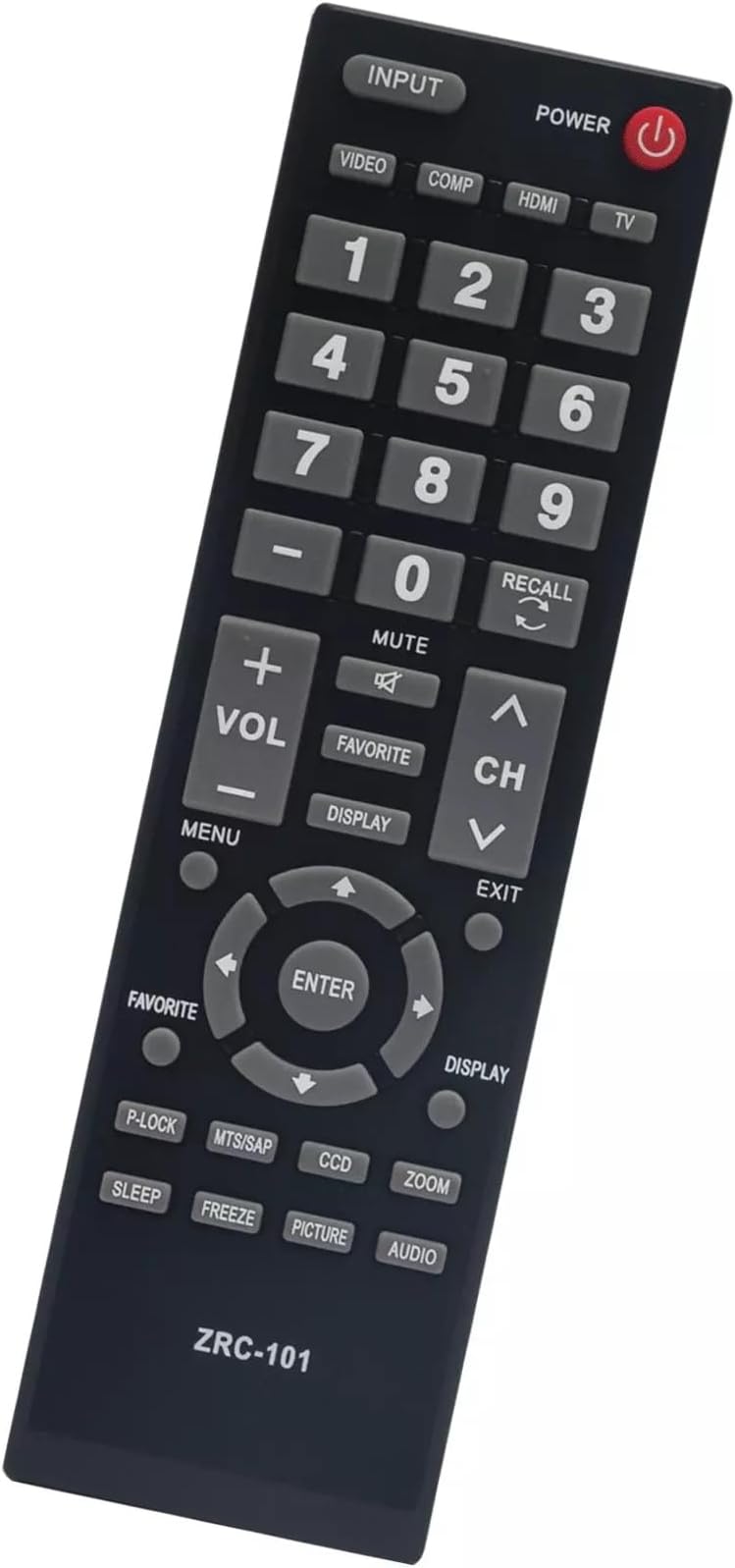 ZRC-101 Replacement Remote Control Compatible with Insignia TV NS-LCD32-09 NS-LCD42HD-09