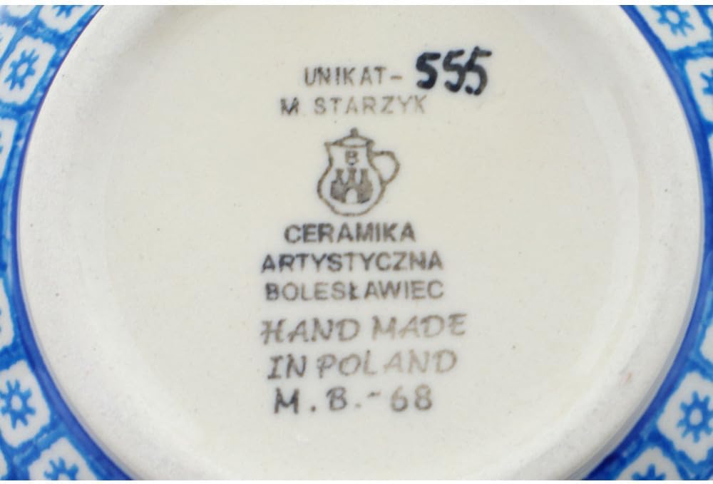 Polmedia Polish Pottery Pitcher UNIKAT - Winter Forest Pattern Handmade in Boleslawiec Poland by Ceramika Artystyczna + Certificate of Authenticity