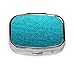 Produktbild Türkis hinterlässt Texturstruktur Blau Langlebige Pillendose Pillendosen für Frauen Tablet Holder Wallet Organizer Case für Tasche oder Geldbörse