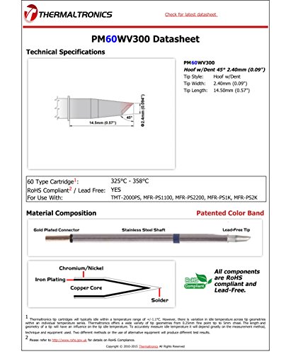 Image of Thermaltronics PM60WV300 Hoof w /Dent 45deg 2.40mm (0.09in)