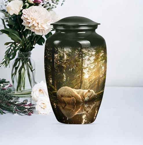 Image of Bear Urn - Urn for Ashes - Cremation Urns for Adult Ashes Men - Ashes Urn Adult - Urn for Ashes for Women - Funeral Urns for Adult Ashes Women (10 inch Pack of 1)