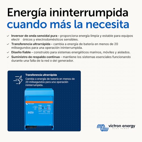 Miniatura 3 de Victron Energy Multiplus 5000va 48-Voltios 230v Inversor De Onda Sinusoidal Pura 70 Amperios Cargador De Batería
