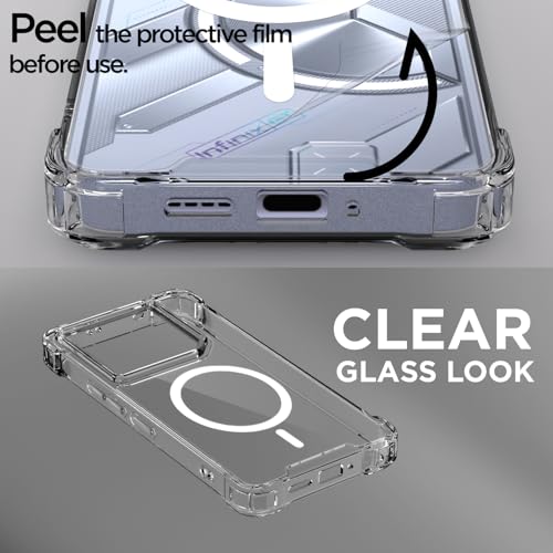 Image of Pikkme Back Cover for Infinix GT 20 Pro 5G Mag-Safe Shockproof PC + TPU | Protective Case Magnetic Support | Bumper Case (Transparent Mag-Safe)