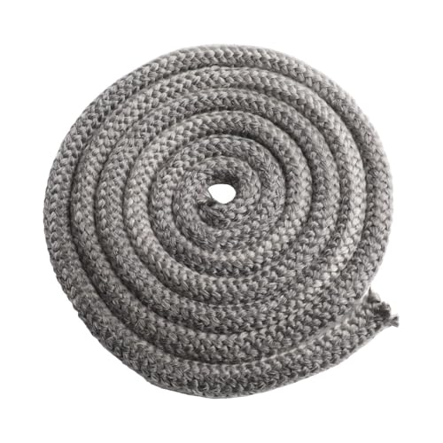 FACAIIO Junta de horno redonda con pegamento de fibra de vidrio de 8/10/12/14/16 mm 2,5 m para junta de puerta de estufa de leña compatible con chimenea y caldera