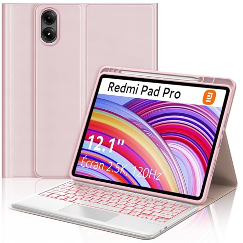 Teclado retroiluminado 7 colores para Xiaomi Poco Pad con panel táctil