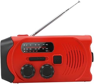UKCOCO Mini Lanterna Recarregável Rádio De Manivela Manual Tocha De Rádio Tocha Gravador Solar Multifuncional Mini Lanterna Vermelha Tocha Externa Rádio Mini Rádio